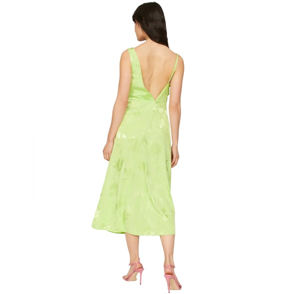 For Love & Lemons- Ilana Midi Dress Light Green Sleeveless Dress Size XS - Picture 3 of 12